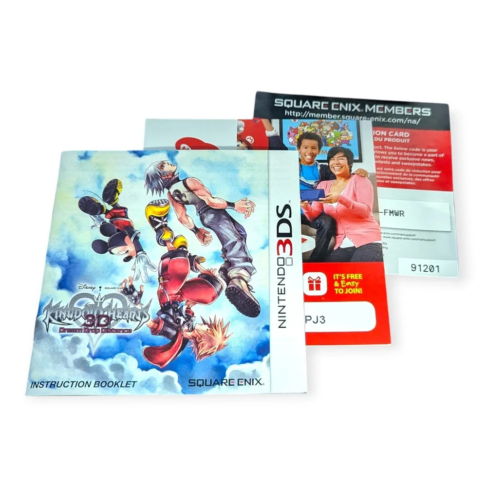 Kingdom Hearts 3D‎ Dream Drop Distance Nintendo 3DS Game with Case and Manuals